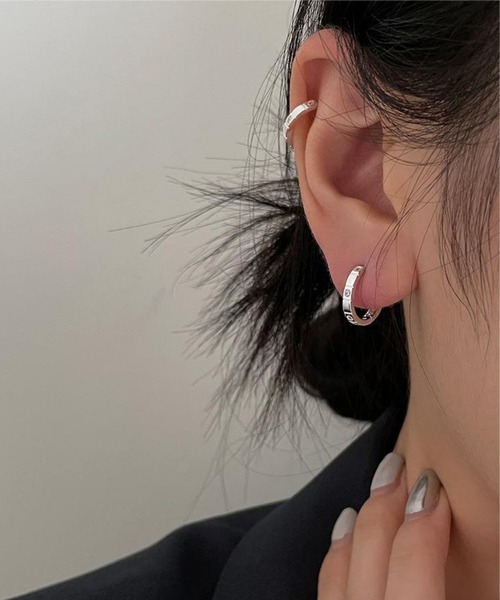UP START(アップスタート)の「【466923】デザインフープピアス(RO)(ピアス(両耳用)・レディース・シルバー・MEDIUM/SMALL)」の5枚目の写真
