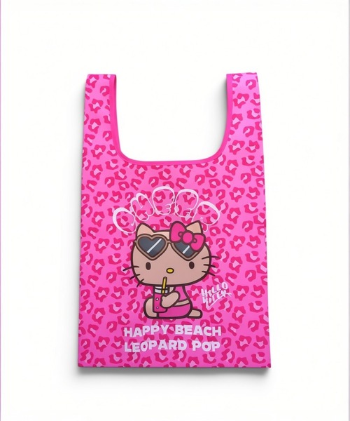 LOCALMOTION HAWAII（ローカルモーション　ハワイ）の「KITTY ｴｺﾊﾞｯｸﾞ 日焼けLEOPARD（エコバッグ/サブバッグ・レディース・ピンク・ONE SIZE）」の2枚目の写真