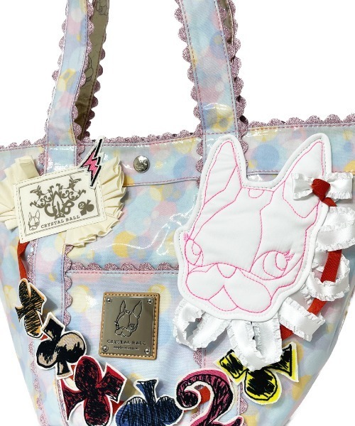 CRYSTAL BALL（クリスタルボール）の「【1点物】Atelier made Bag（トートバッグ・レディース・ブルー・MEDIUM）」の3枚目の写真