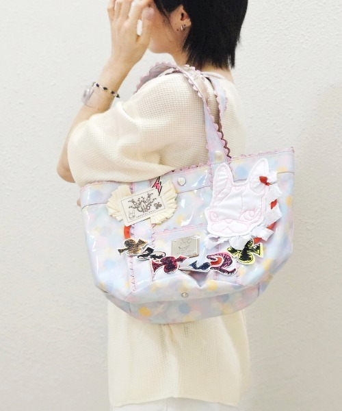 CRYSTAL BALL（クリスタルボール）の「【1点物】Atelier made Bag（トートバッグ・レディース・ブルー・MEDIUM）」の7枚目の写真