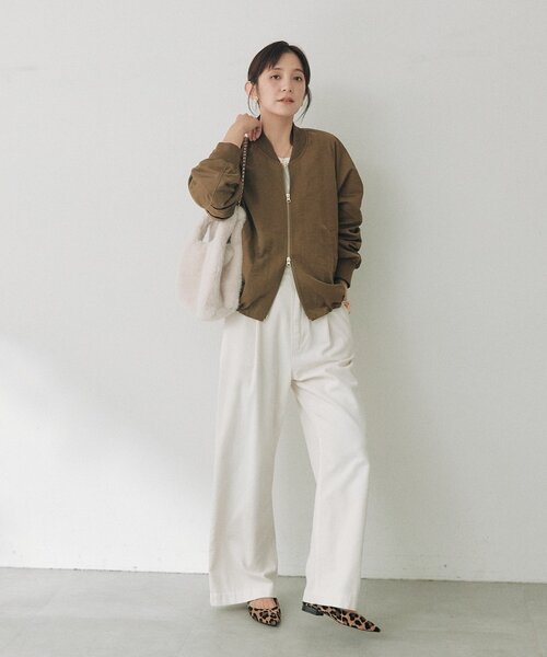 RIVE DROITE(リヴドロワ)の「ドロストMA-1(秋服/冬服)(MA-1・レディース・カーキ/ベージュ・FREE)」の7枚目の写真