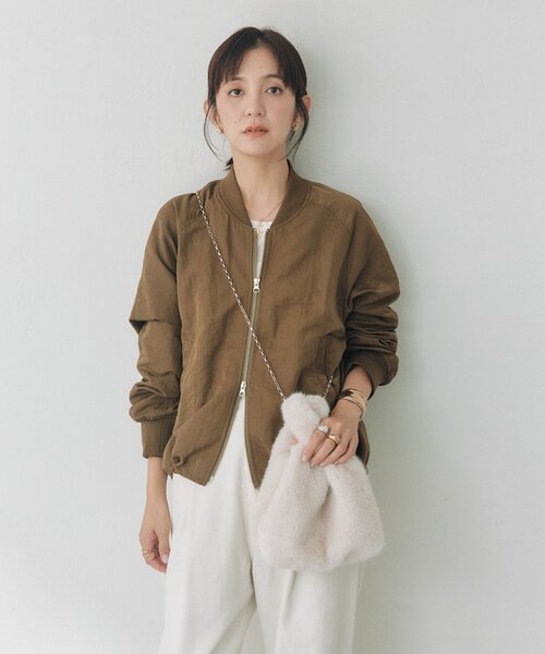 RIVE DROITE(リヴドロワ)の「ドロストMA-1(秋服/冬服)(MA-1・レディース・カーキ/ベージュ・FREE)」の11枚目の写真