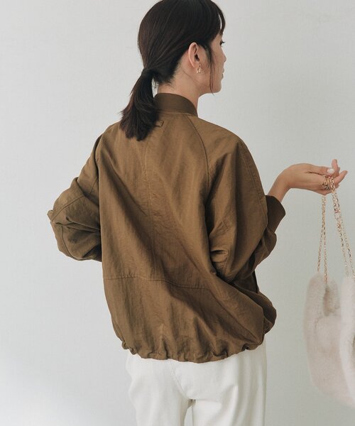RIVE DROITE(リヴドロワ)の「ドロストMA-1(秋服/冬服)(MA-1・レディース・カーキ/ベージュ・FREE)」の3枚目の写真