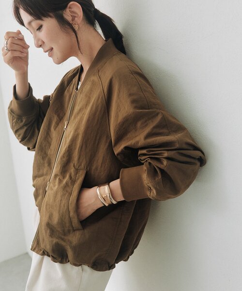 RIVE DROITE(リヴドロワ)の「ドロストMA-1(秋服/冬服)(MA-1・レディース・カーキ/ベージュ・FREE)」の5枚目の写真