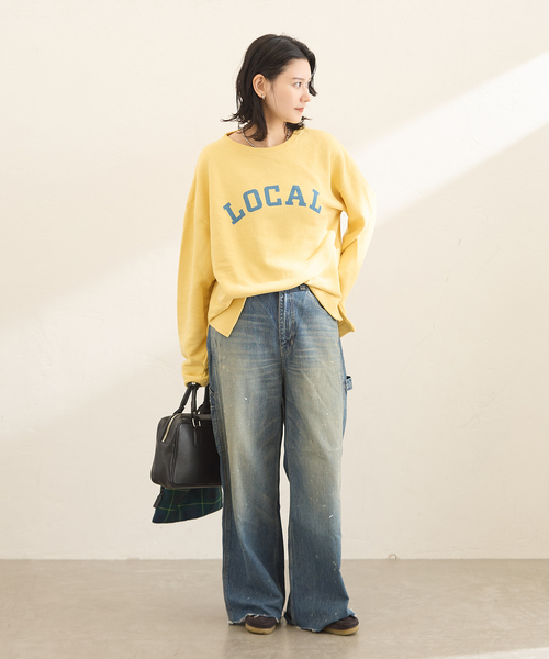 RIDING HIGH(ライディングハイ)の「別注【RIDING HIGH/ライディングハイ】ドライウラケソデLOGO プルオーバー(スウェット・レディース・ピンク/イエロー/ブルー/パープル/チャコールグレー・FREE)」の9枚目の写真