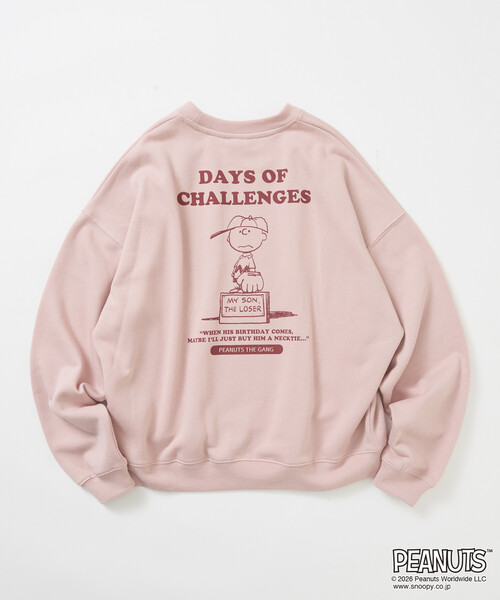 FREAK'S STORE(フリークスストア)の「限定展開 PEANUTS 別注 ビックシルエット ルーサー スウェット(スウェット・メンズ・ピンク/グレー/ネイビー/チャコールグレー・SMALL/MEDIUM/LARGE)」の17枚目の写真