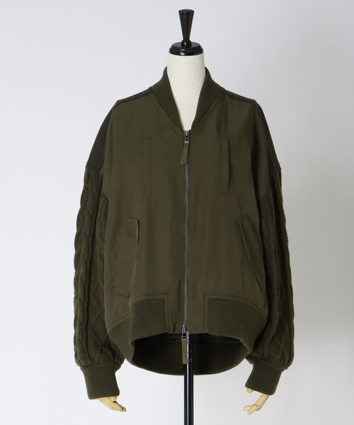 DRESSLAVE(ドレスレイブ)の「knit combination MA-1(ニットコンビネーションMA-1)(MA-1・レディース・カーキ/ネイビー・38)」の19枚目の写真