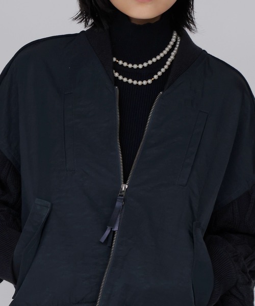 DRESSLAVE(ドレスレイブ)の「knit combination MA-1(ニットコンビネーションMA-1)(MA-1・レディース・カーキ/ネイビー・38)」の16枚目の写真