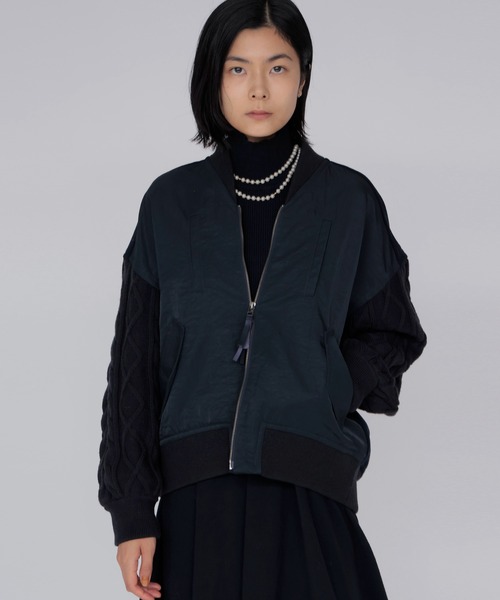 DRESSLAVE(ドレスレイブ)の「knit combination MA-1(ニットコンビネーションMA-1)(MA-1・レディース・カーキ/ネイビー・38)」の14枚目の写真