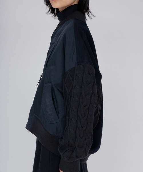DRESSLAVE(ドレスレイブ)の「knit combination MA-1(ニットコンビネーションMA-1)(MA-1・レディース・カーキ/ネイビー・38)」の17枚目の写真