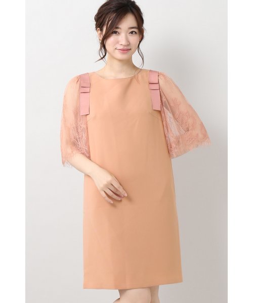 La Totalite ラトータリテ の タックリボン袖レースワンピース ワンピース Wear