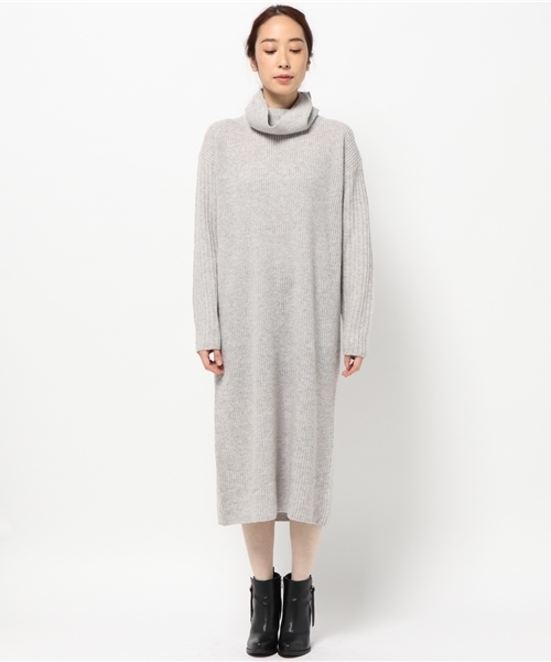 niko and...(ニコアンド)の「ラムナイロンオフタートルワンピース【niko and ...】(ワンピース・レディース・モカ/ネイビー/ライトグレー/キャメル・MEDIUM/LARGE)」の5枚目の写真