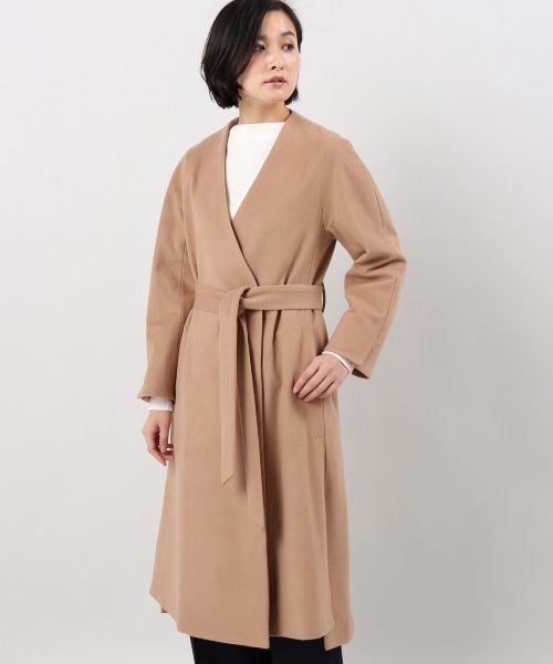 FIGARO Paris(フィガロパリ)の「ウールビーバー ガウンコート◆(その他アウター・レディース・チャコールグレー/キャメル・36/38)」の2枚目の写真