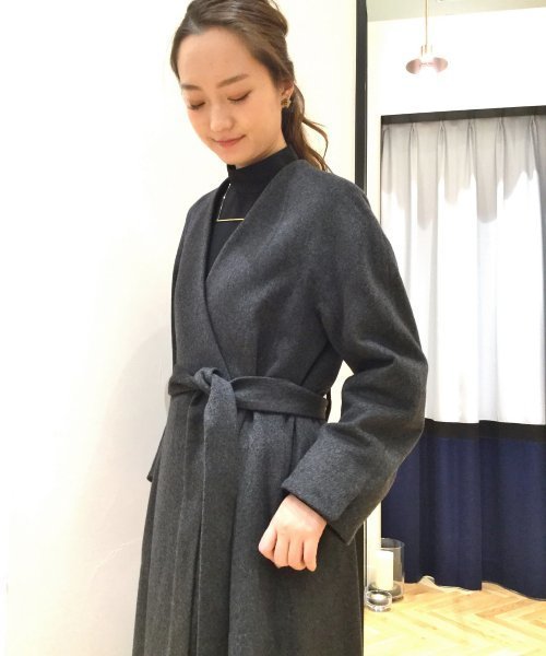 FIGARO Paris(フィガロパリ)の「ウールビーバー ガウンコート◆(その他アウター・レディース・チャコールグレー/キャメル・36/38)」の16枚目の写真