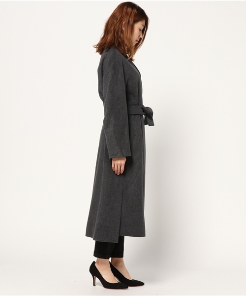 FIGARO Paris(フィガロパリ)の「ウールビーバー ガウンコート◆(その他アウター・レディース・チャコールグレー/キャメル・36/38)」の4枚目の写真