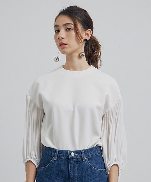 UNITED TOKYO（ユナイテッドトウキョウ）の「シアープリーツスリーブブラウス（シャツ/ブラウス・レディース・ブラウン/ブラック/オフホワイト・1）」の14枚目の写真