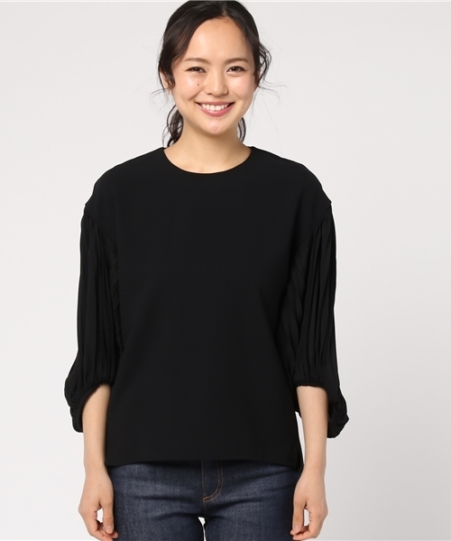 UNITED TOKYO（ユナイテッドトウキョウ）の「シアープリーツスリーブブラウス（シャツ/ブラウス・レディース・ブラウン/ブラック/オフホワイト・1）」の4枚目の写真