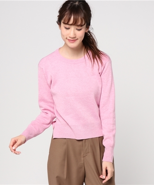 mystic（ミスティック）の「ダブルジャガードスリットニット（ニット/セーター・レディース・パープル/グレー/レッド/ピンク・ﾌﾘ-）」の3枚目の写真