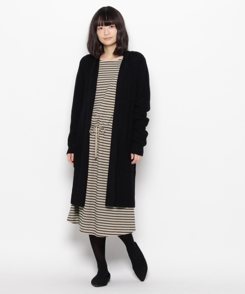 grove（グローブ）の「◆2点セット!ゆるカワ カーディガン&ワンピースセット（ワンピース・レディース・グレー/ブラウン/ブラック・02/03）」の4枚目の写真