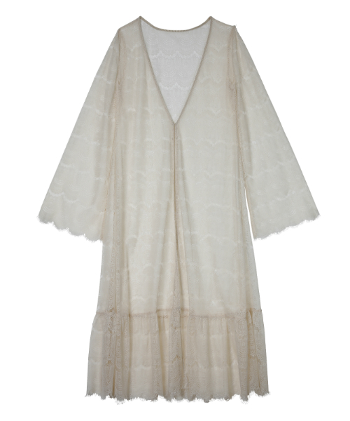 EIMY ISTOIRE(エイミーイストワール)の「lace long cardigan(カーディガン/ボレロ・レディース・オフホワイト/ベージュ/ブラック・FREE)」の7枚目の写真