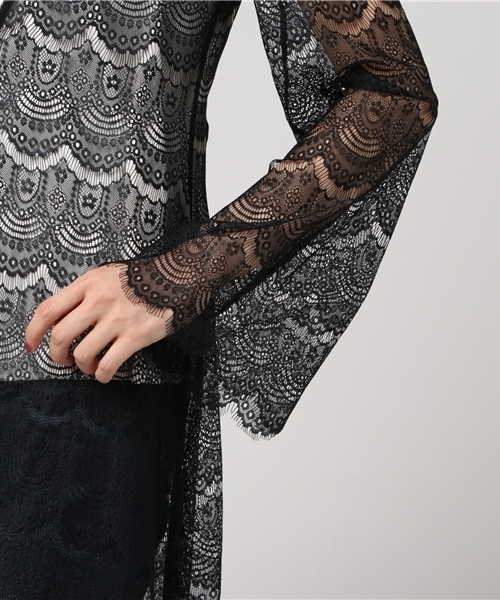 EIMY ISTOIRE(エイミーイストワール)の「lace long cardigan(カーディガン/ボレロ・レディース・オフホワイト/ベージュ/ブラック・FREE)」の19枚目の写真