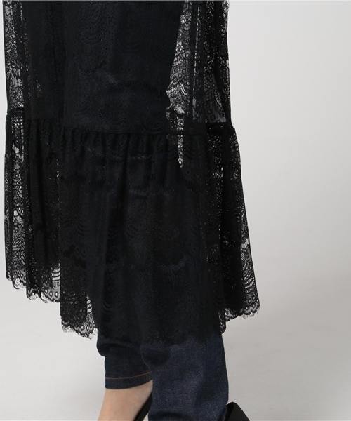 EIMY ISTOIRE(エイミーイストワール)の「lace long cardigan(カーディガン/ボレロ・レディース・オフホワイト/ベージュ/ブラック・FREE)」の13枚目の写真