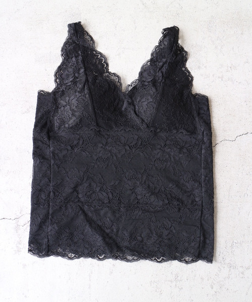 FREE'S MART（フリーズマート）の「【リニューアル】カップ付インナーレースタンクトップ（タンクトップ・レディース・ホワイト/ブルー/ブラック/ライトピンク・FREE）」の3枚目の写真