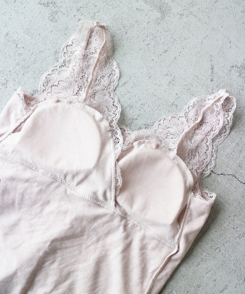 FREE'S MART（フリーズマート）の「【リニューアル】カップ付インナーレースタンクトップ（タンクトップ・レディース・ホワイト/ブルー/ブラック/ライトピンク・FREE）」の14枚目の写真