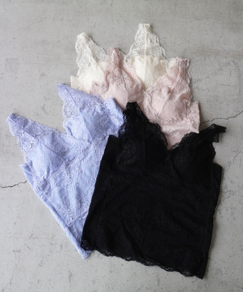 FREE'S MART（フリーズマート）の「【リニューアル】カップ付インナーレースタンクトップ（タンクトップ・レディース・ホワイト/ブルー/ブラック/ライトピンク・FREE）」の9枚目の写真