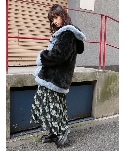 jouetie（ジュエティ）の「ヴィンテージフラワーキャミワンピース（ワンピース・レディース・ブラック/ベビーピンク/ブルー・MEDIUM）」の16枚目の写真