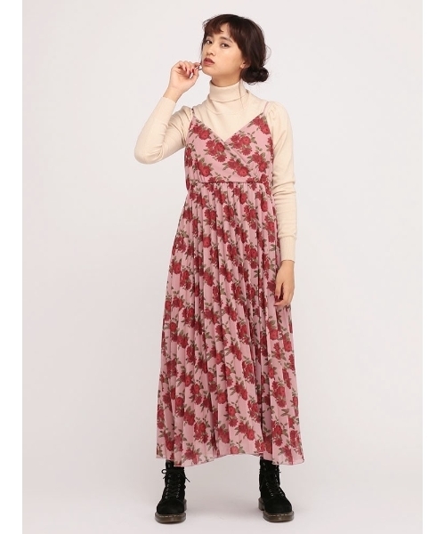 jouetie（ジュエティ）の「ヴィンテージフラワーキャミワンピース（ワンピース・レディース・ブラック/ベビーピンク/ブルー・MEDIUM）」の17枚目の写真