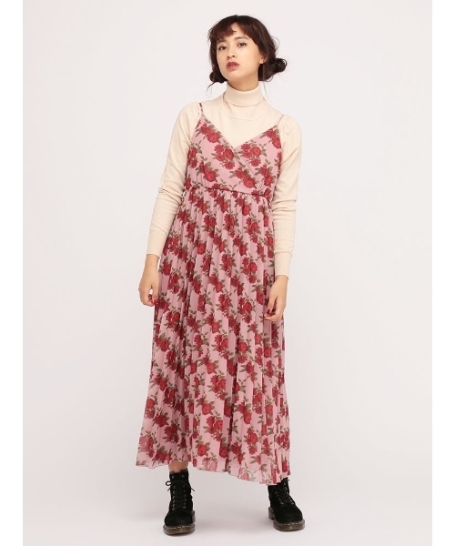 jouetie（ジュエティ）の「ヴィンテージフラワーキャミワンピース（ワンピース・レディース・ブラック/ベビーピンク/ブルー・MEDIUM）」の19枚目の写真