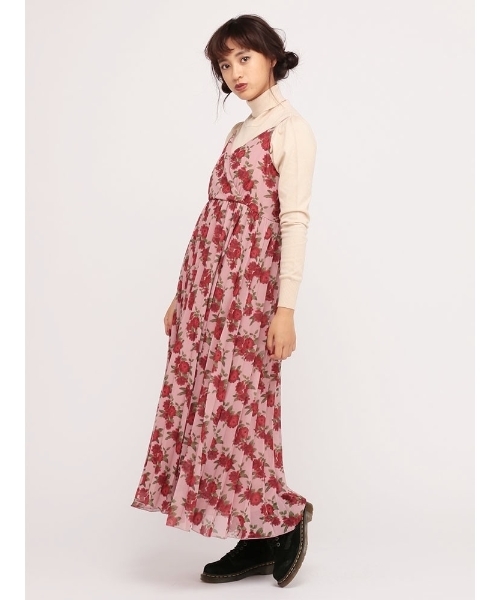 jouetie（ジュエティ）の「ヴィンテージフラワーキャミワンピース（ワンピース・レディース・ブラック/ベビーピンク/ブルー・MEDIUM）」の20枚目の写真