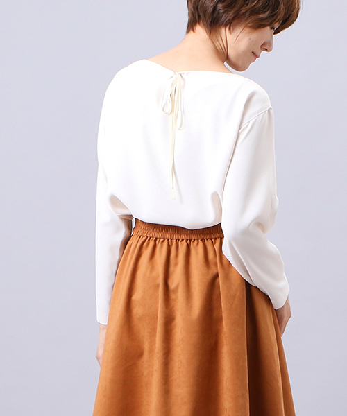 RIVE DROITE（リヴドロワ）の「ストリングボートネックブラウス（シャツ/ブラウス・レディース・アイボリー/ネイビー/キャメル・FREE）」の11枚目の写真