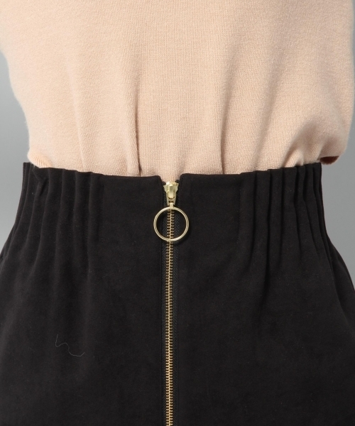 Andemiu（アンデミュウ）の「Ｆ／ファスナーＷゴムスカート775925（スカート・レディース・ブラック/ピンク/その他/キャメル・MEDIUM/SMALL）」の13枚目の写真