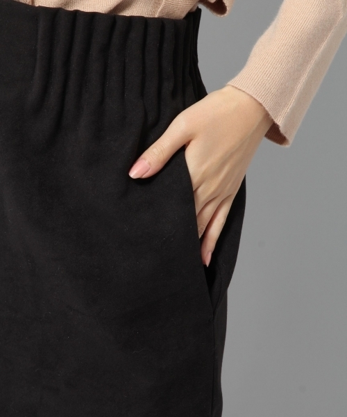 Andemiu（アンデミュウ）の「Ｆ／ファスナーＷゴムスカート775925（スカート・レディース・ブラック/ピンク/その他/キャメル・MEDIUM/SMALL）」の14枚目の写真