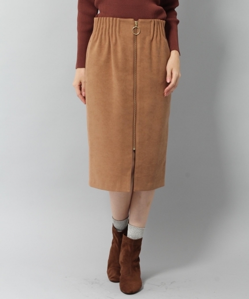 Andemiu（アンデミュウ）の「Ｆ／ファスナーＷゴムスカート775925（スカート・レディース・ブラック/ピンク/その他/キャメル・MEDIUM/SMALL）」の18枚目の写真