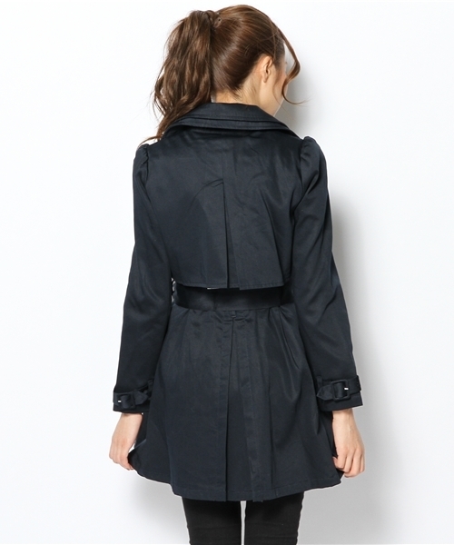 dazzlin（ダズリン）の「2枚襟トレンチコート（トレンチコート・レディース・ベージュ/ネイビー/モカ・SMALL/MEDIUM）」の6枚目の写真