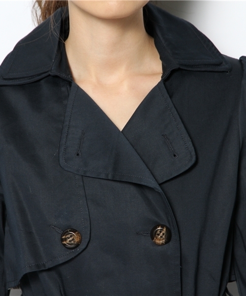 dazzlin（ダズリン）の「2枚襟トレンチコート（トレンチコート・レディース・ベージュ/ネイビー/モカ・SMALL/MEDIUM）」の8枚目の写真