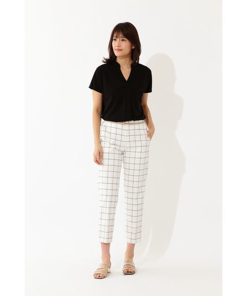 22 OCTOBRE（ヴァンドゥ－オクトーブル）の「トリアセドライポンチカットソー（シャツ/ブラウス・レディース・ブルー/ブラック/グレー/グリーン・38）」の5枚目の写真