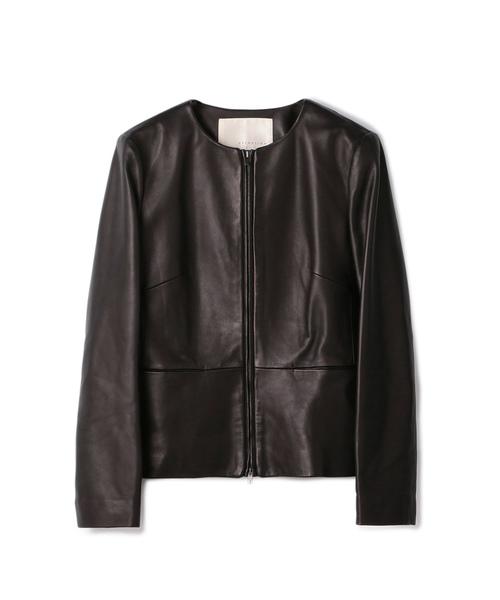 ESTNATION エストネーション　ノーカラーレザージャケット ESTNATION エストネーションノーカラーレザージャケット