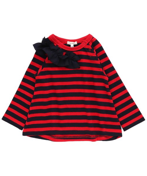 Seraph（セラフ）の「ボーダーチュニック（チュニック・キッズ・ブラック/ネイビー/レッド・80/90/95/100/110/120/130/140）」の3枚目の写真