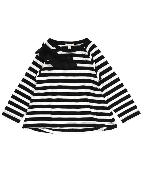 Seraph（セラフ）の「ボーダーチュニック（チュニック・キッズ・ブラック/ネイビー/レッド・80/90/95/100/110/120/130/140）」の6枚目の写真