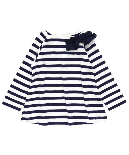 Seraph（セラフ）の「ボーダーチュニック（チュニック・キッズ・ブラック/ネイビー/レッド・80/90/95/100/110/120/130/140）」の8枚目の写真