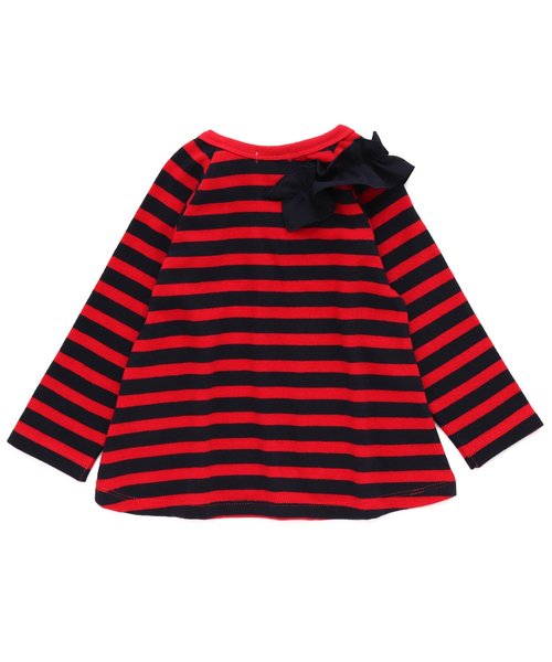 Seraph（セラフ）の「ボーダーチュニック（チュニック・キッズ・ブラック/ネイビー/レッド・80/90/95/100/110/120/130/140）」の9枚目の写真