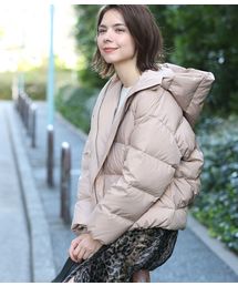 ROPE'(ロペ)|レディースのダウンジャケット/コート一覧 - WEAR 人気のファッションブランド! ロペ ボリュームカラー ダウンコート ブラック ウエスト紐 ダウンジャケット