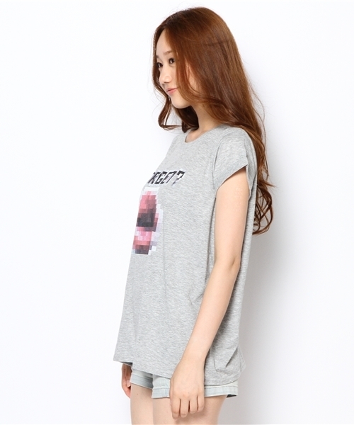 LAGUNAMOON（ラグナムーン）の「モザイクＴシャツ（Tシャツ/カットソー・レディース・ホワイト/ブラック/グレー・FREE）」の5枚目の写真