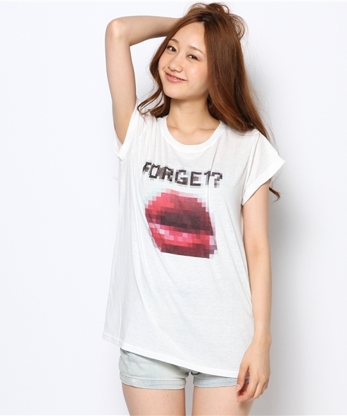LAGUNAMOON（ラグナムーン）の「モザイクＴシャツ（Tシャツ/カットソー・レディース・ホワイト/ブラック/グレー・FREE）」の11枚目の写真