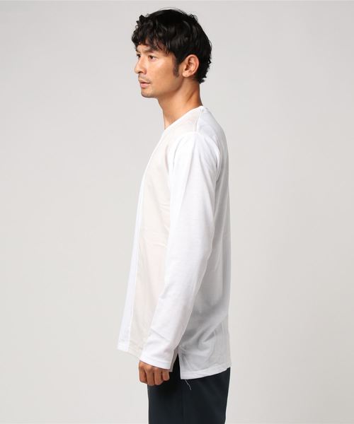 VENCEEXCHANGE(ヴァンスエクスチェンジ)の「ストレート切り替えロングTシャツ(Tシャツ/カットソー・メンズ・ホワイト/ブラック/ワインレッド・M/L)」の7枚目の写真