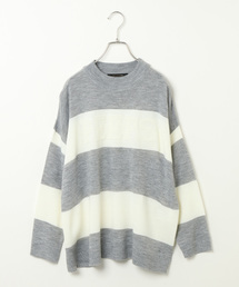 VENCEEXCHANGE | ボーダーロゴニット(ニット/セーター)